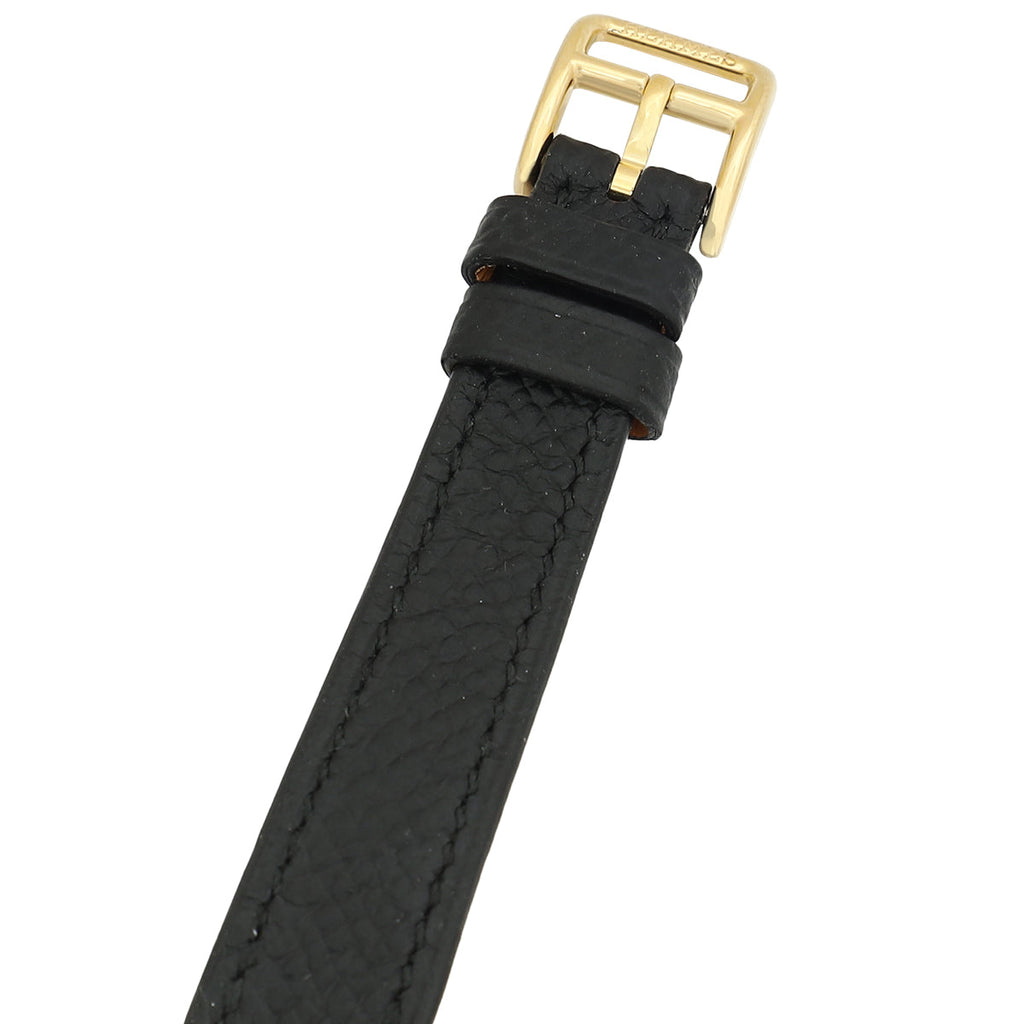Hermes 18K Yellow Gold Steel Heure H Mini Model 17mm Watch