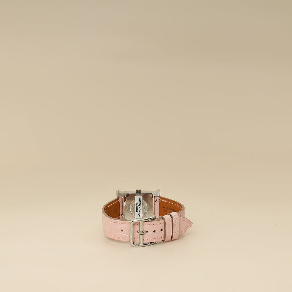 Hermes Stainless Steel Heure H 21mm Small Model Quartz Watch
