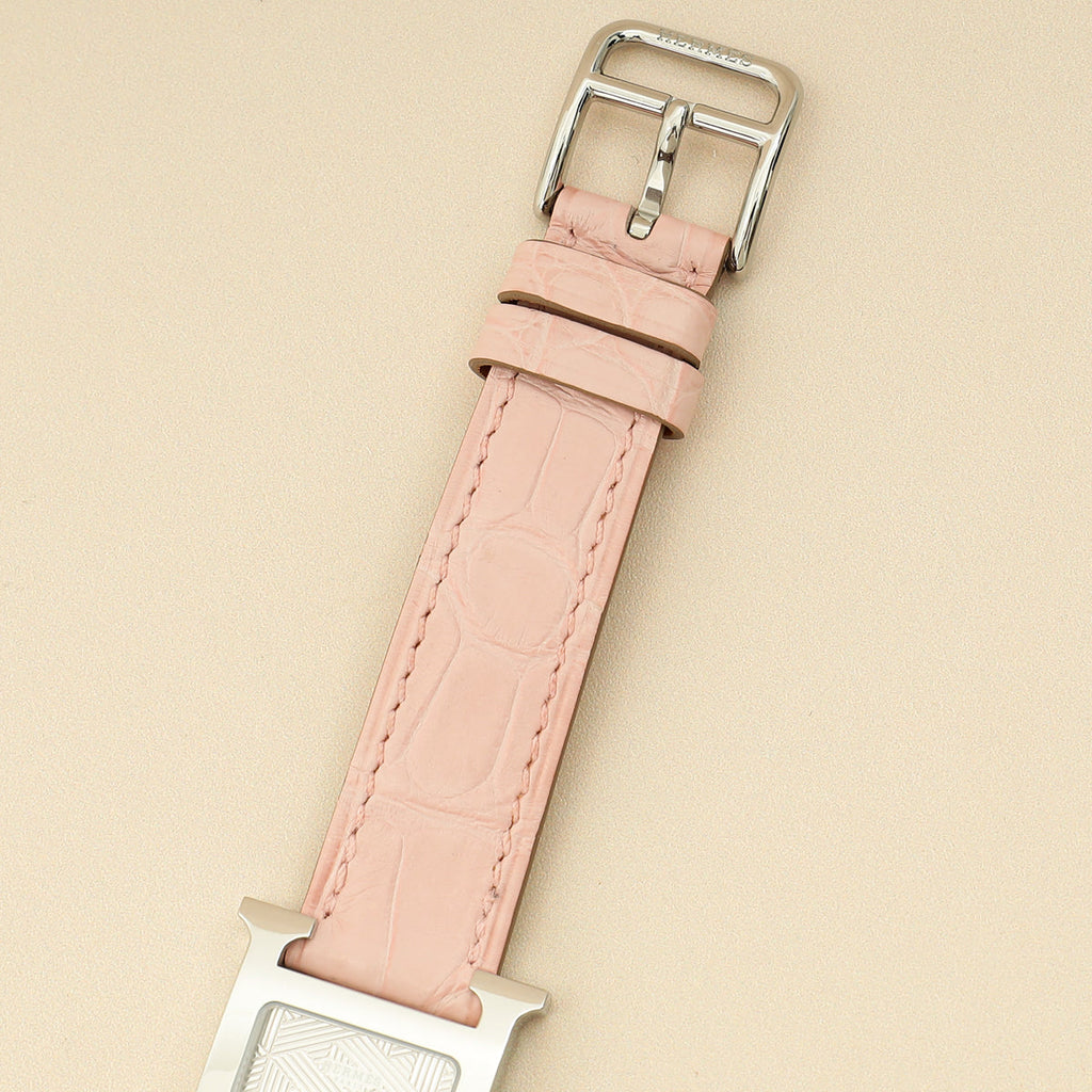 Hermes Stainless Steel Heure H 21mm Small Model Quartz Watch