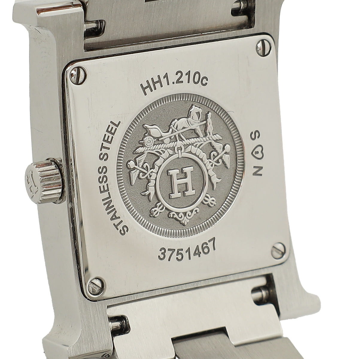 Hermes Stainless Steel Heure H 21mm Mini Model Quartz Watch