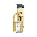 Hermes Gold Cadenas En Plaqué Single Strap Quartz Kelly Watch