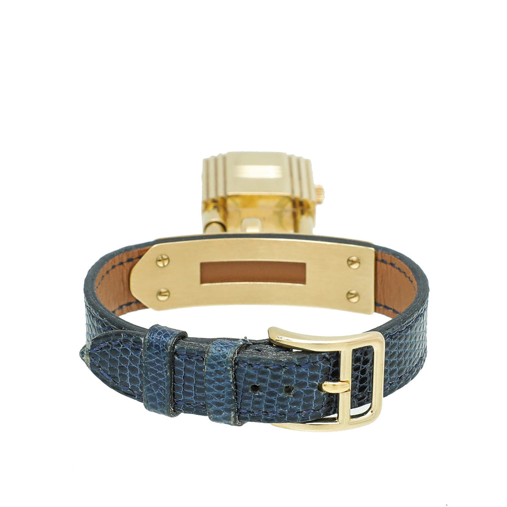 Hermes Gold Cadenas En Plaqué Single Strap Quartz Kelly Watch