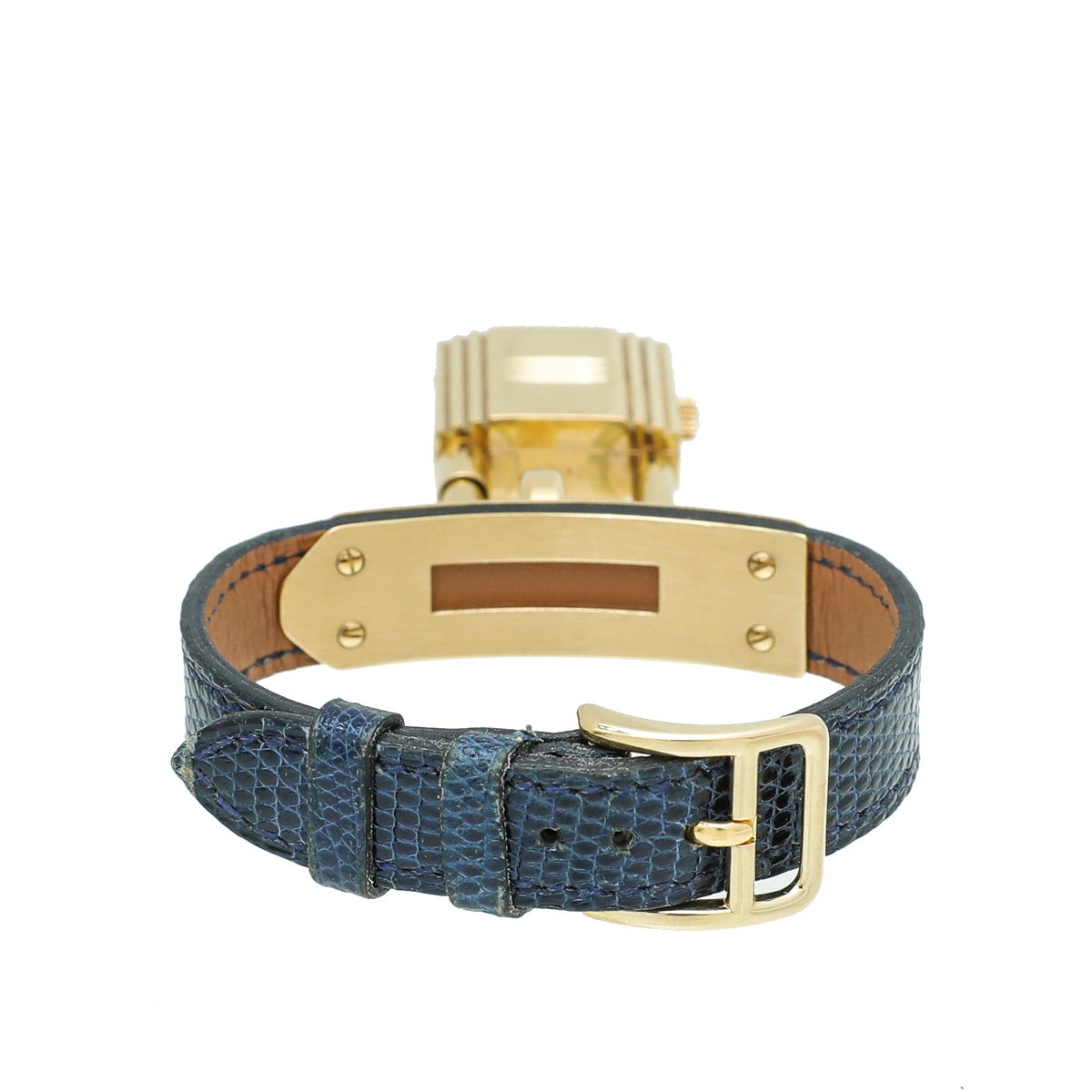 Hermes Gold Cadenas En Plaqué Single Strap Quartz Kelly Watch