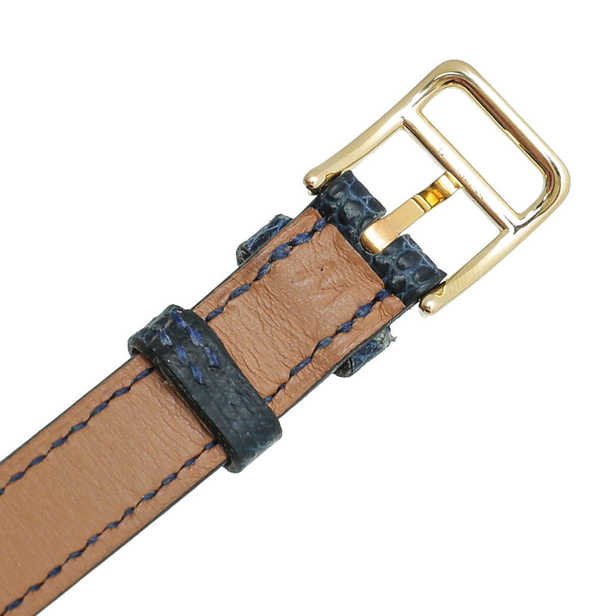 Hermes Gold Cadenas En Plaqué Single Strap Quartz Kelly Watch