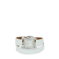 Hermes Steel White Cape Cod Double Tour Quartz Small Model Watch