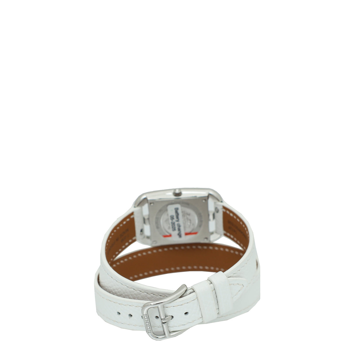 Hermes Steel White Cape Cod Double Tour Quartz Small Model Watch