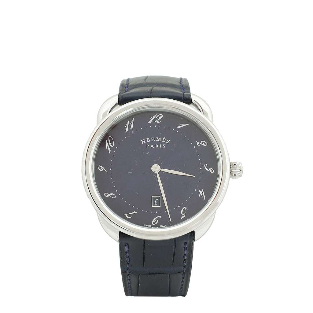 Hermes Arceau Stainless Steel Large Size 40mm Quartz Men's Watch
