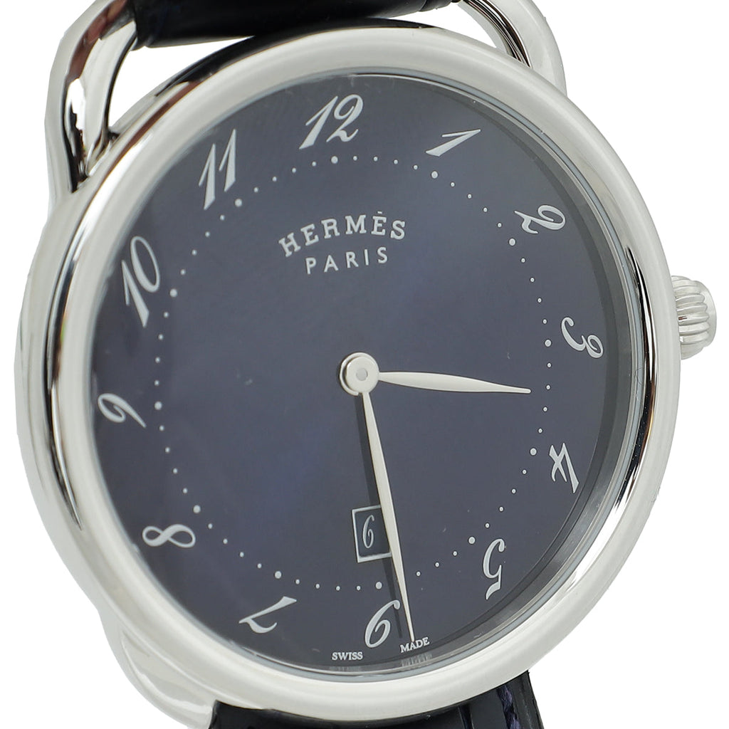 Hermes Arceau Stainless Steel Large Size 40mm Quartz Men's Watch