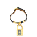 Hermes Gold Cadenas En Plaqué Single Strap Quartz Kelly Watch