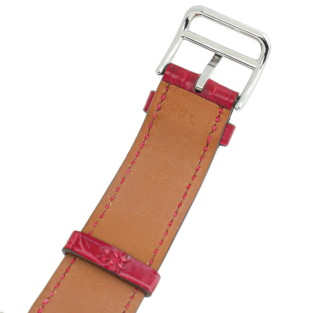 Hermes Steel MOP Diamond Heure H Quartz 25mm Small Watch