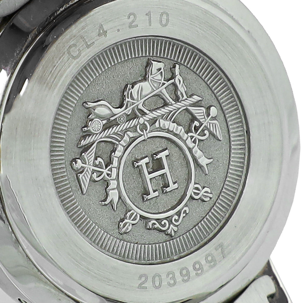Hermes Stainless Steel Clipper 24mm Quartz Watch