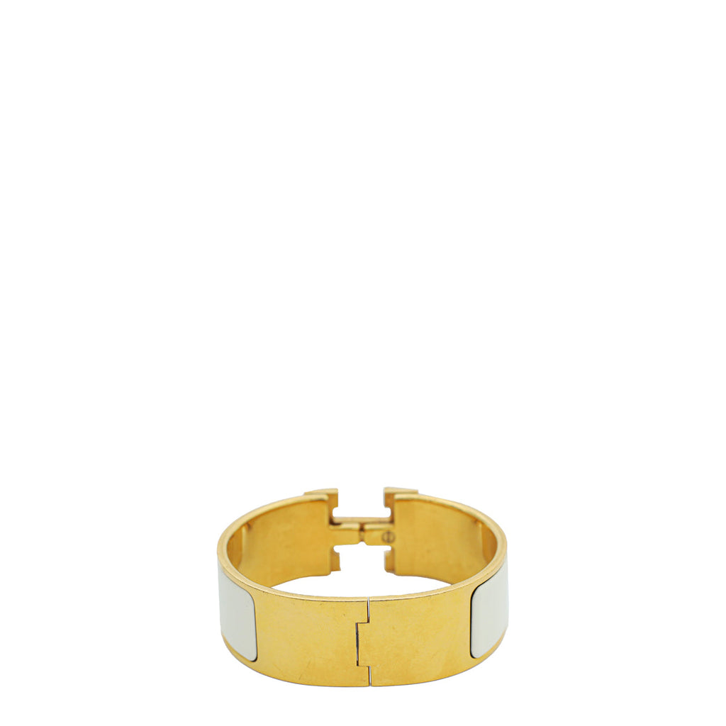 Hermes Blanc Clic Clac Bracelet
