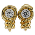 Dior Vintage Gold Plated Rhinestone Earrings