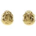 Chanel Coco Mark Vintage Gold Earrings