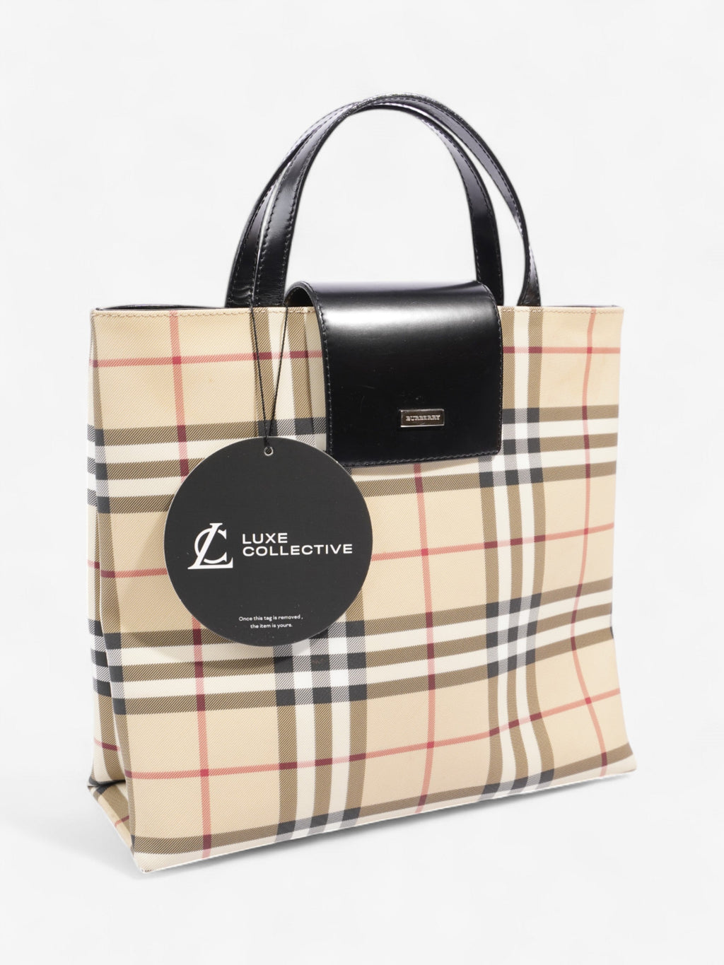 Burberry Check Tote Nova Check / Black PVC