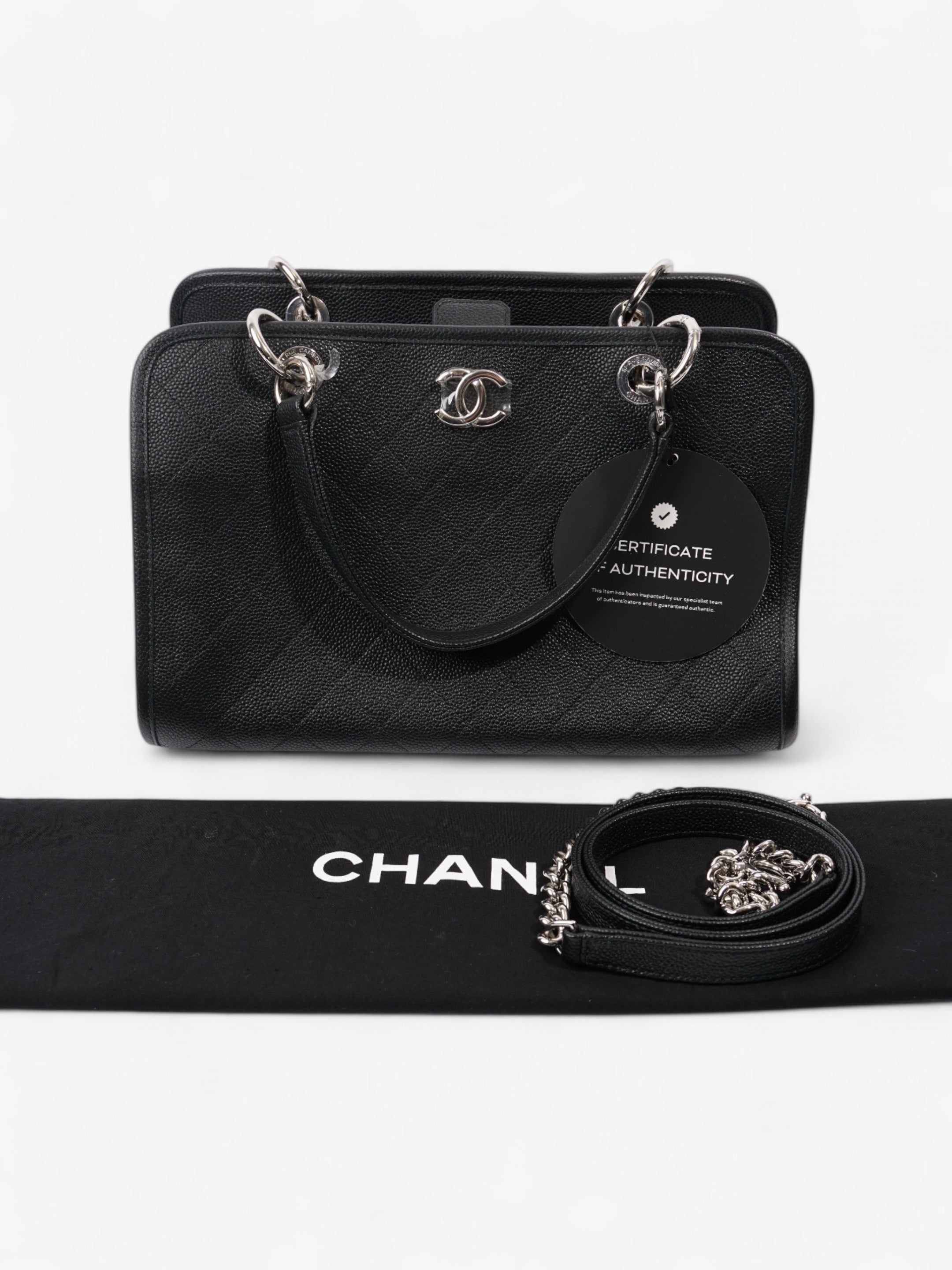 Chanel Shopping Tote Black Caviar Leather