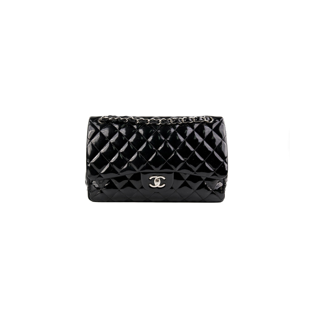 Chanel Jumbo Flap Patent Black