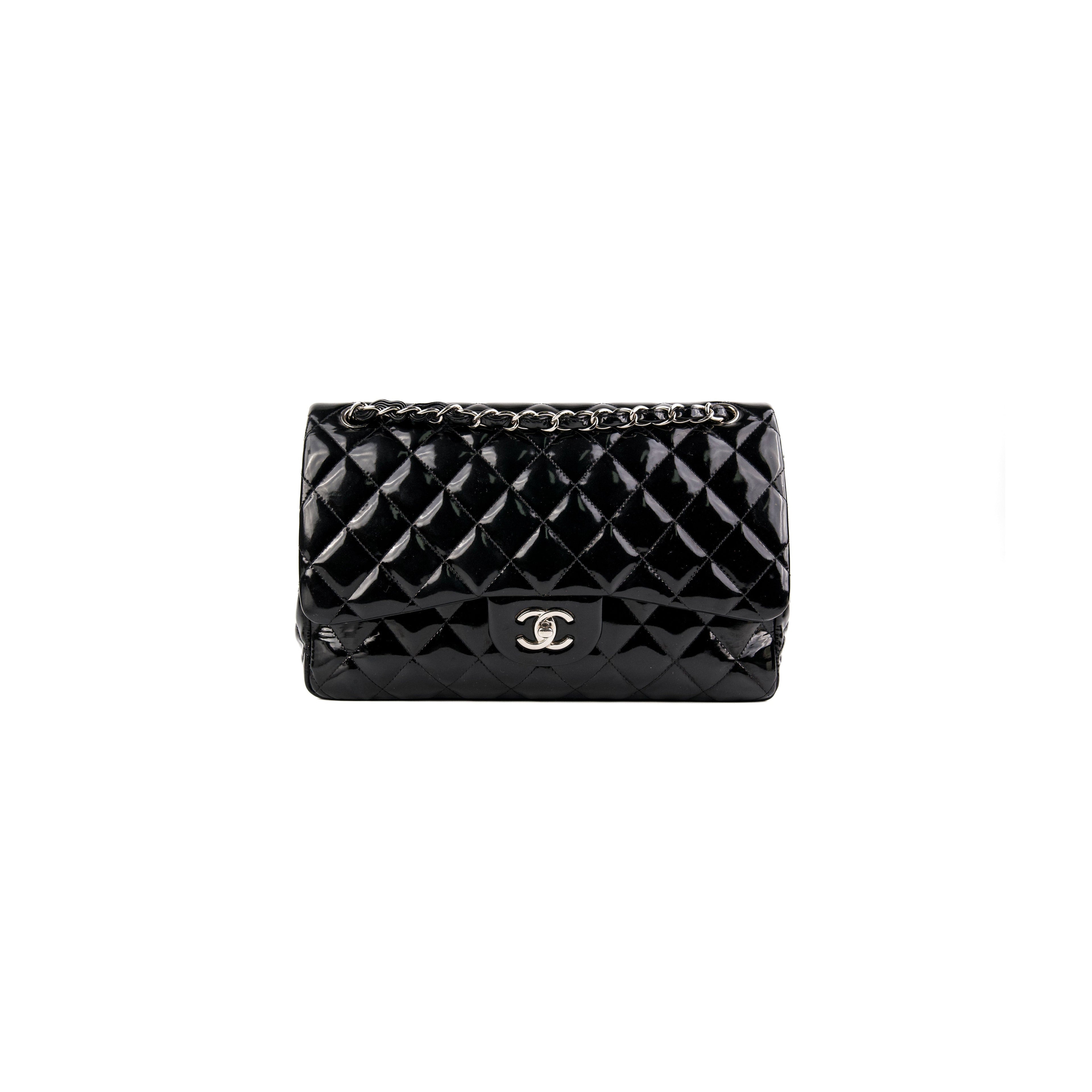 Chanel Jumbo Flap Patent Black