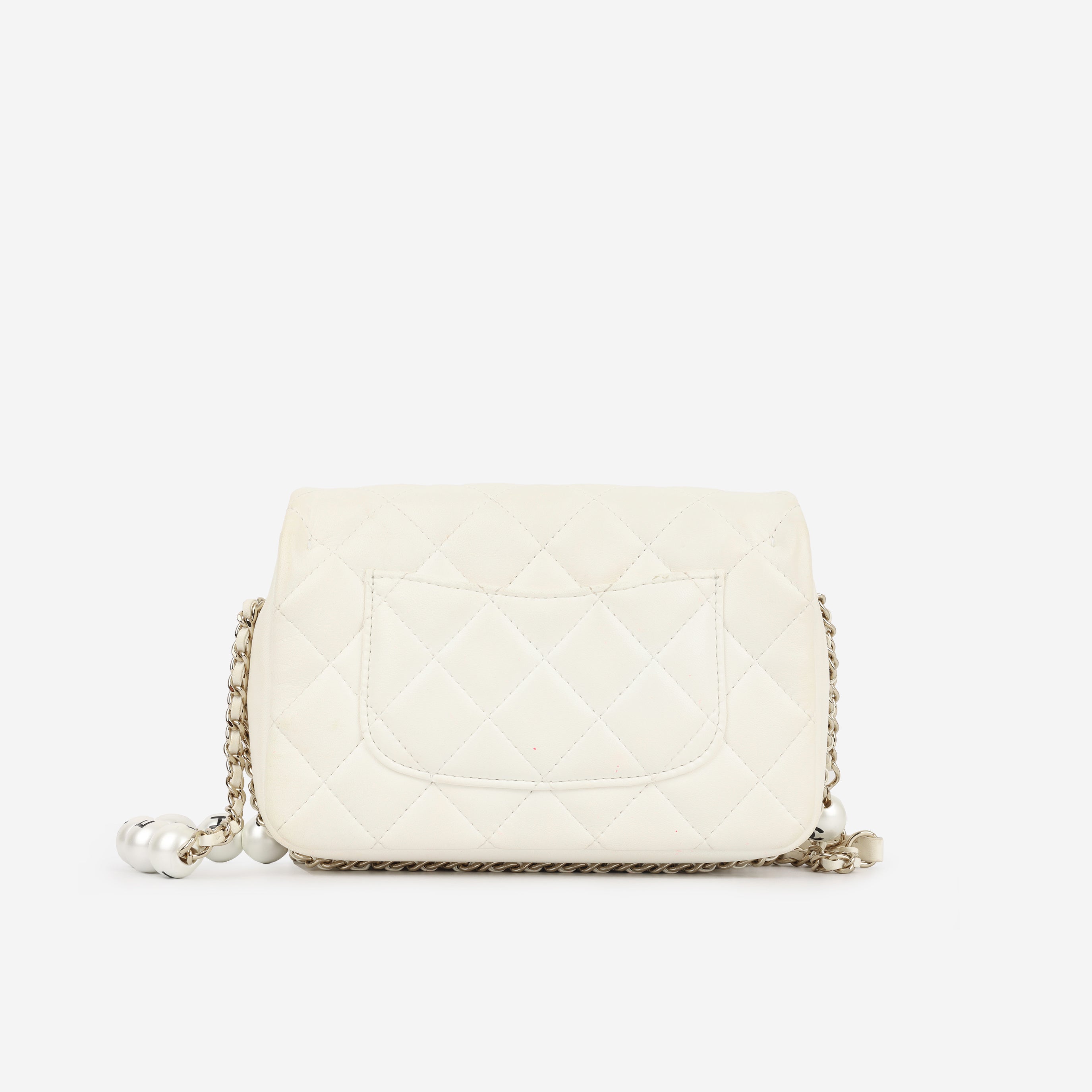 Chanel Pearl Logo Chain Around Flap