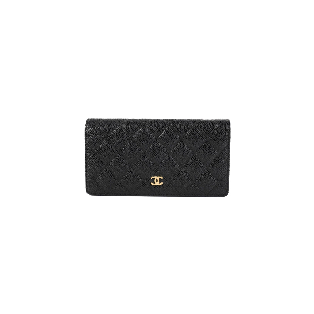 Chanel Long Wallet Caviar Black