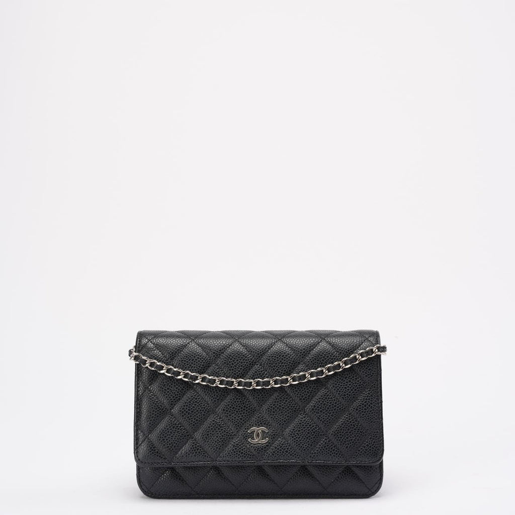Chanel Black Caviar Leather Wallet on Chain(WOC) 2020