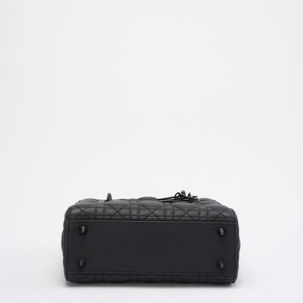 Christian Dior Lady Dior Small Matte Black Tonal Bag 2021