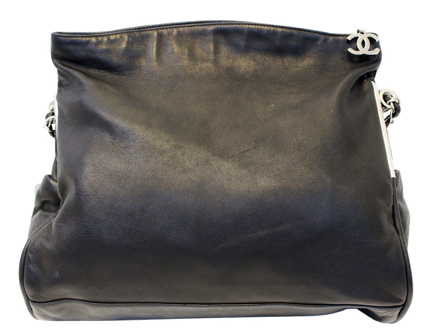 Chanel Shoulder Bag Black Lambskin Leather - CHANEL Bags