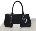 CHRISTIAN DIOR Black Leather Cannage Medium Tote Bag