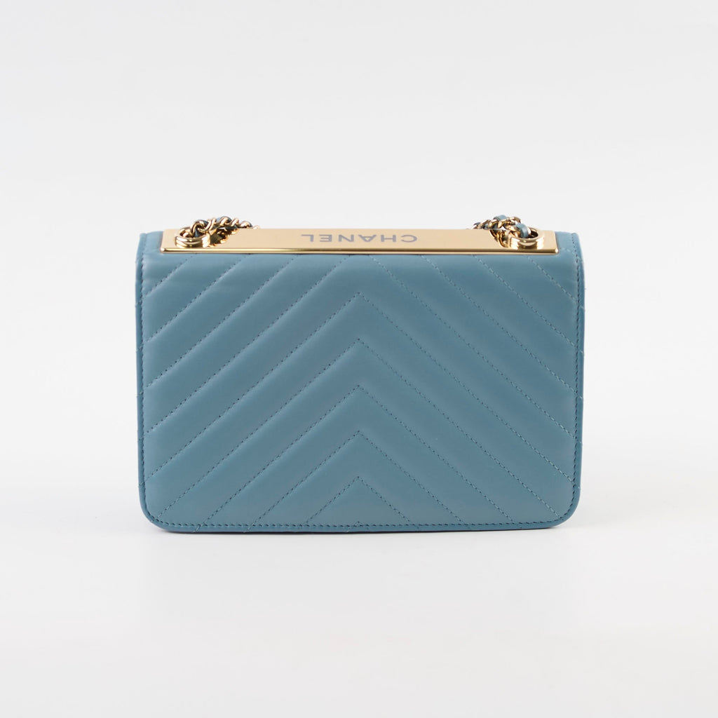 Chanel Trendy CC Wallet On Chain (WOC) Blue