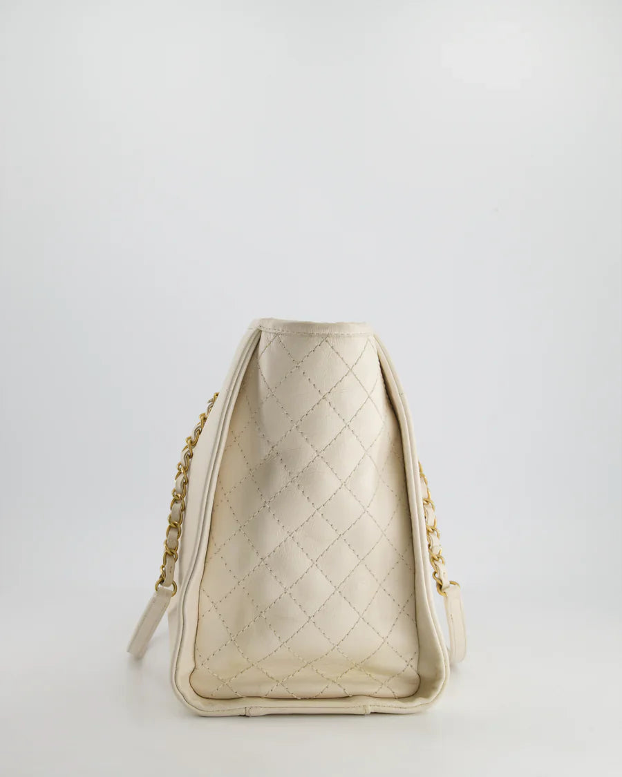 Chanel White Small Deauville Tote Calfskin 2020
