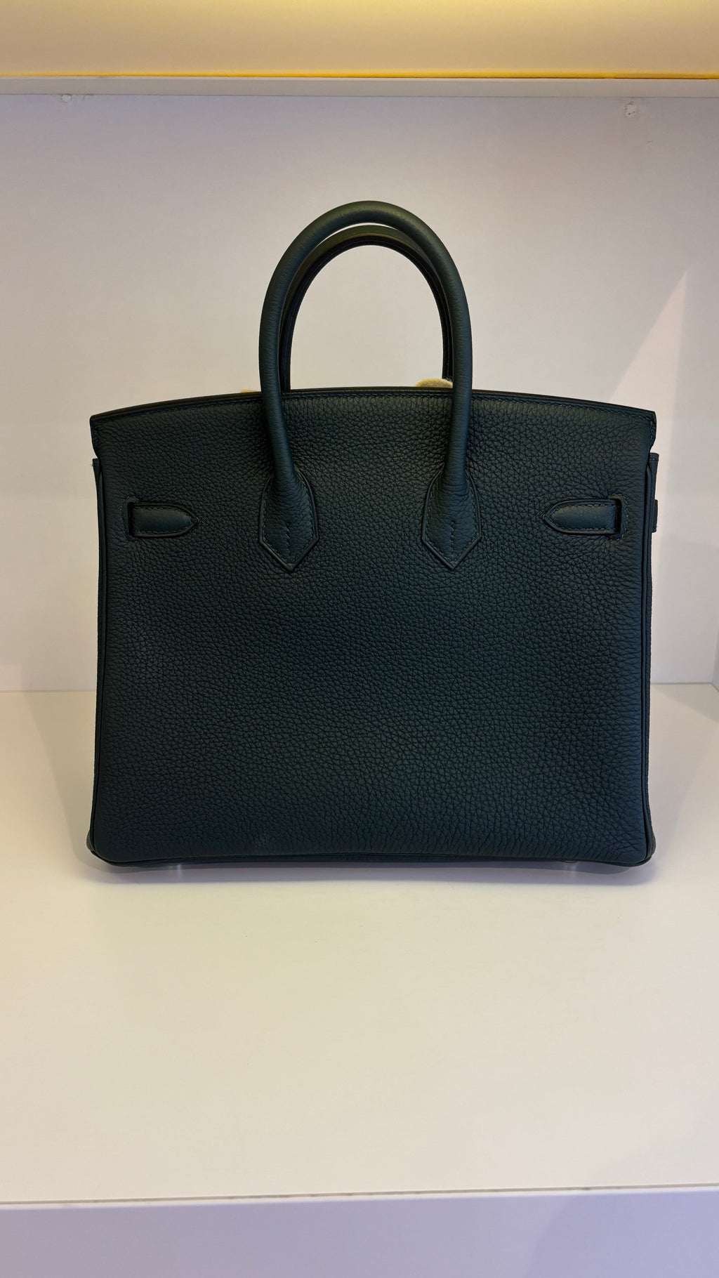 Hermes Birkin 25 handbag in Green Cyprès and Blue Zellige Officier Togo Leather 2018