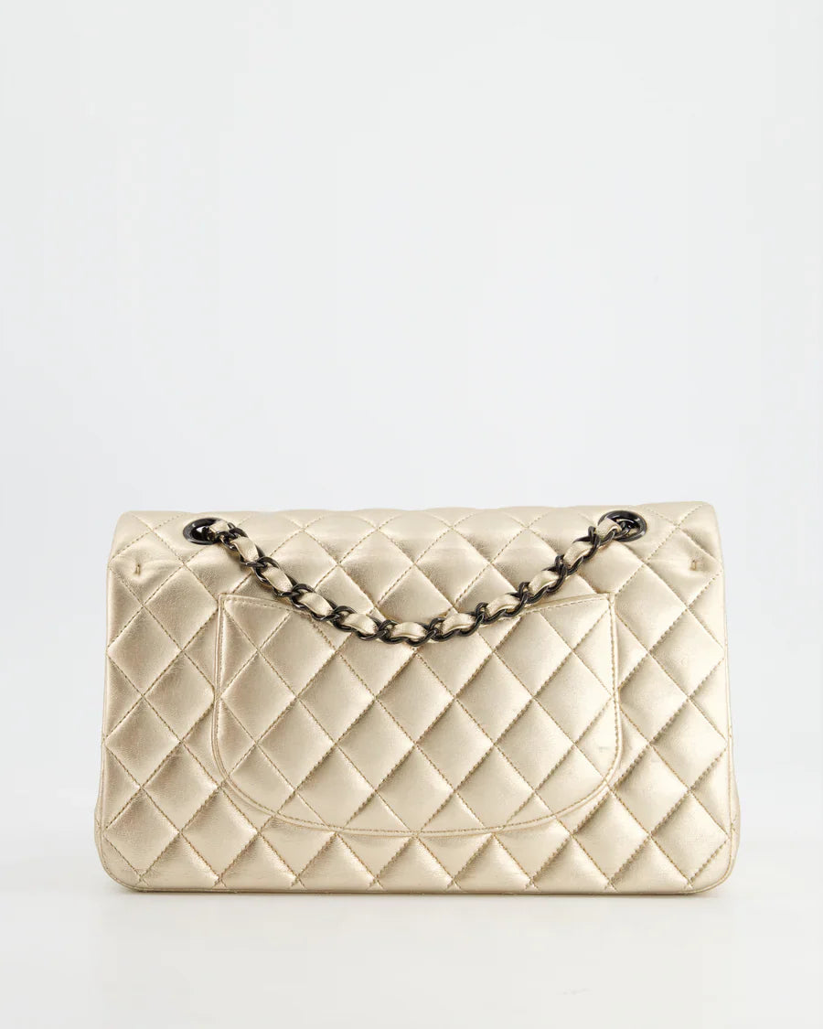 Chanel Classic Double Flap Medium Lamb Metallic Gold 2021