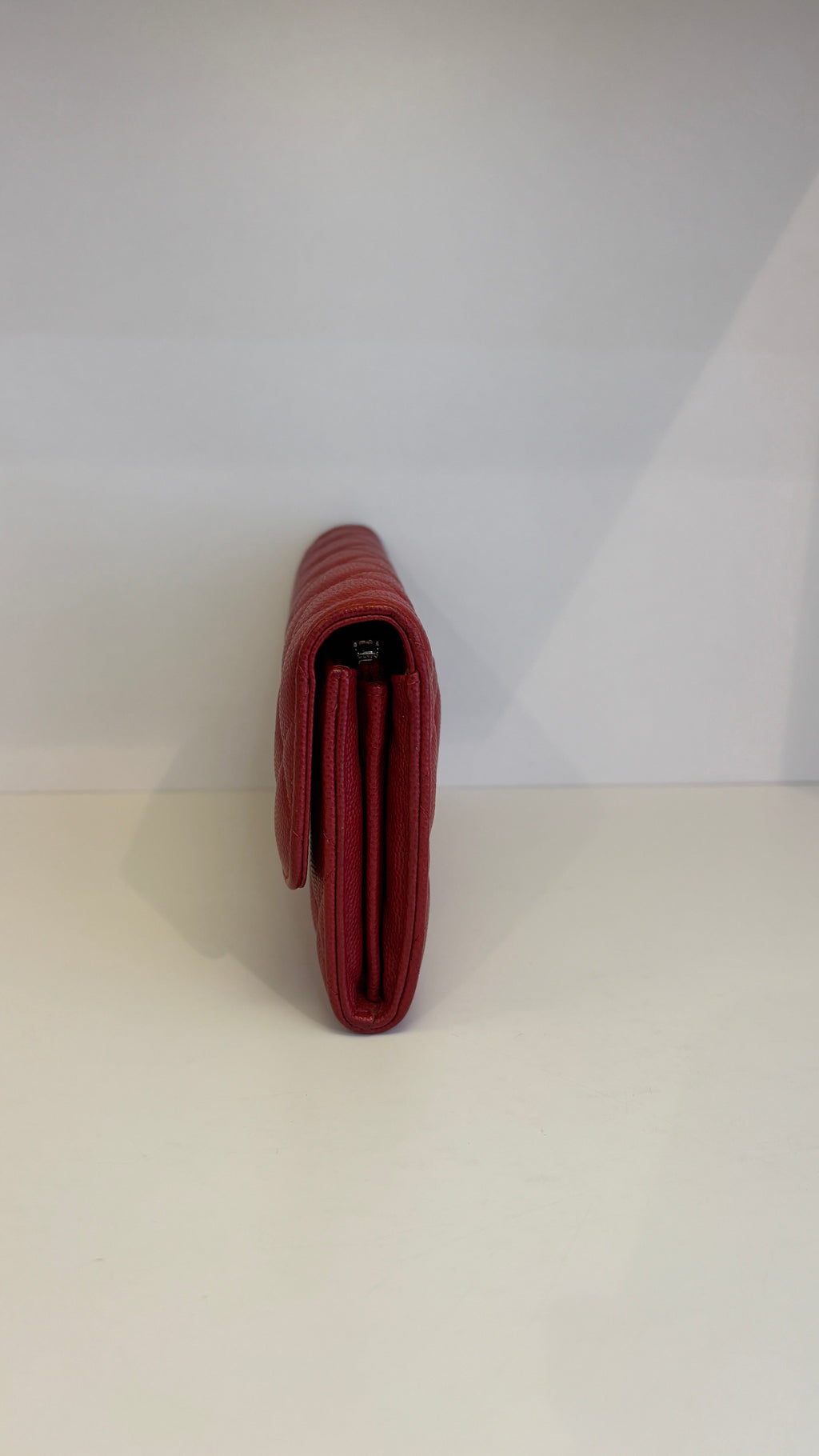 Chanel Classic Long Flap Wallet Caviar Red 2020