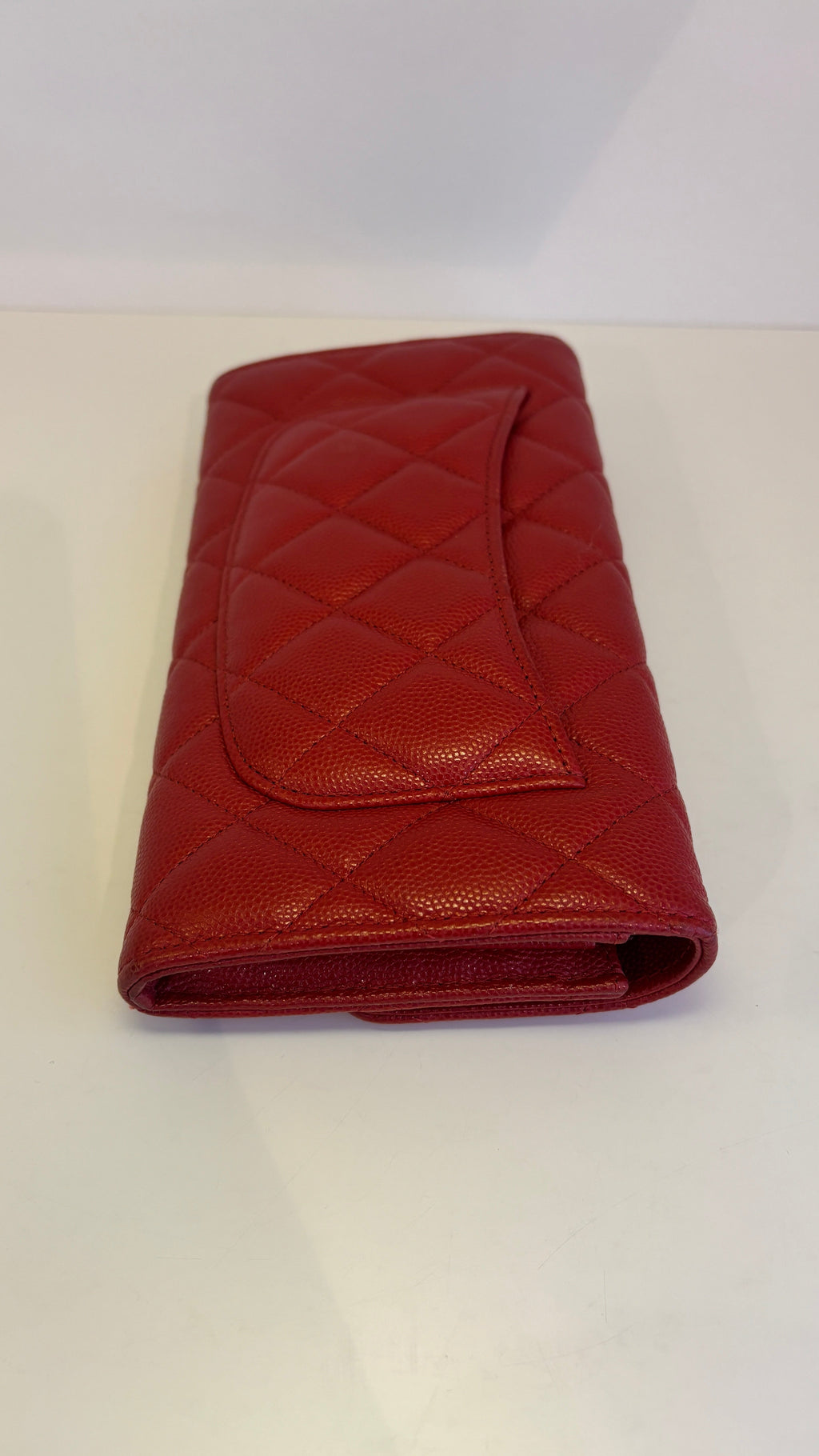 Chanel Classic Long Flap Wallet Caviar Red 2020