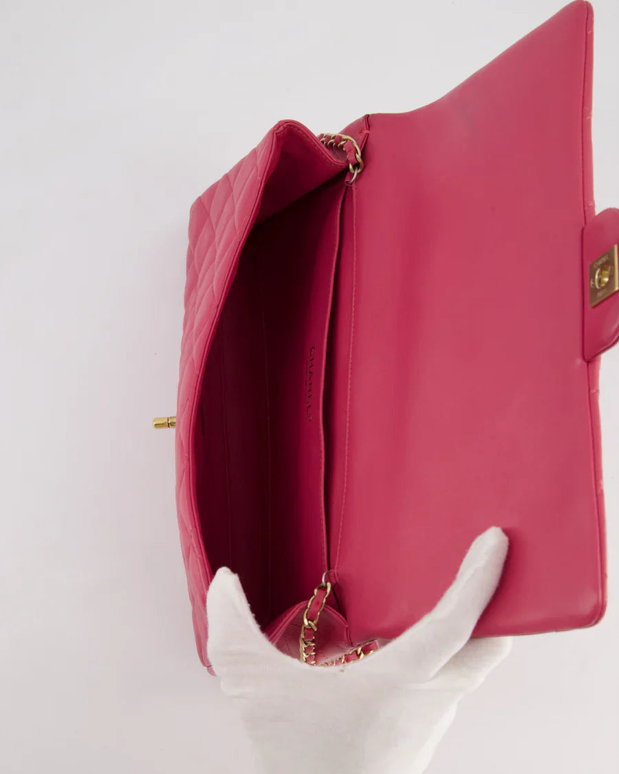 Chanel Timeless Clutch On Chain in Lambskin Pink