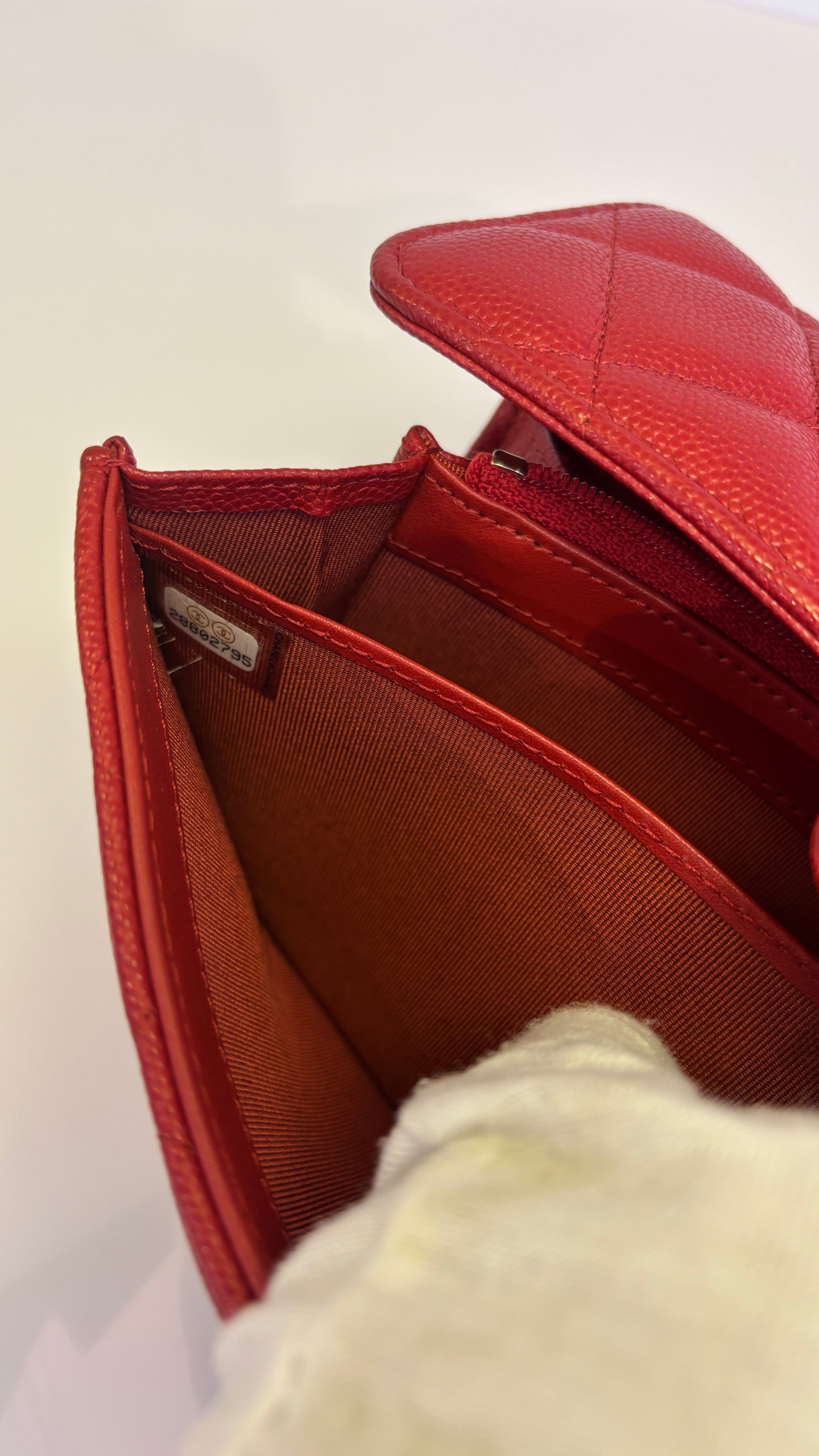 Chanel Classic Long Flap Wallet Caviar Red 2020