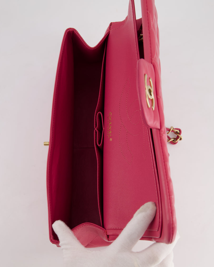Chanel Classic Jumbo Double Flap Lamb Deep Pink 2013