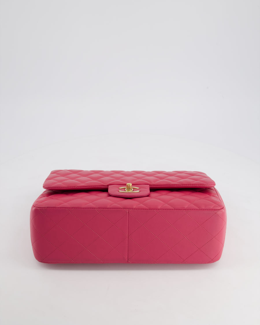Chanel Classic Jumbo Double Flap Lamb Deep Pink 2013