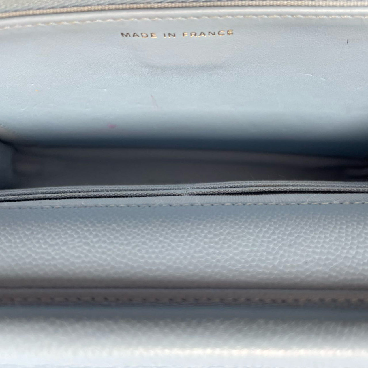 Chanel Classic Wallet on Chain Light Blue Caviar Leather Woc