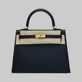 Hermes Sellier Kelly 25 Epsom Leather Black 2024