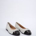 Chanel White Black Ballerinas Ballet Flats 38.5