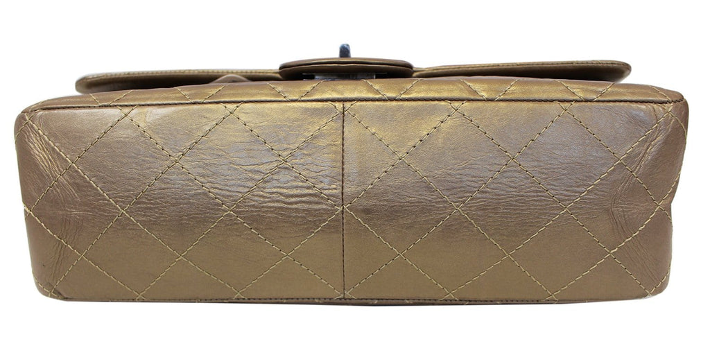 CHANEL Bronze 2.55 Reissue Quilted Classic Calfskin Leather 225 Flap Bag