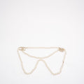 Chanel Gold Tone Faux Pearl CC Waist Belt