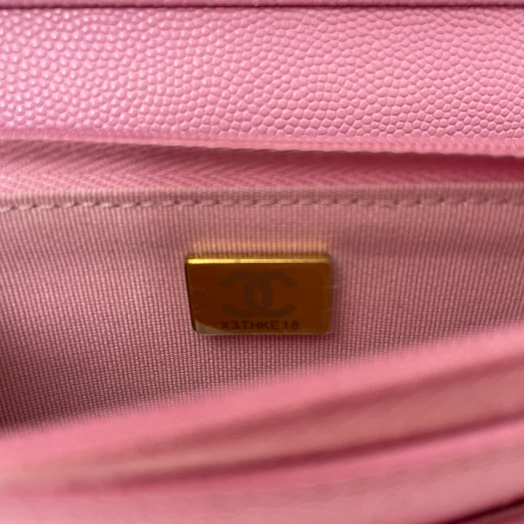 Chanel Wallet on Chain Pink Caviar Leather Woc