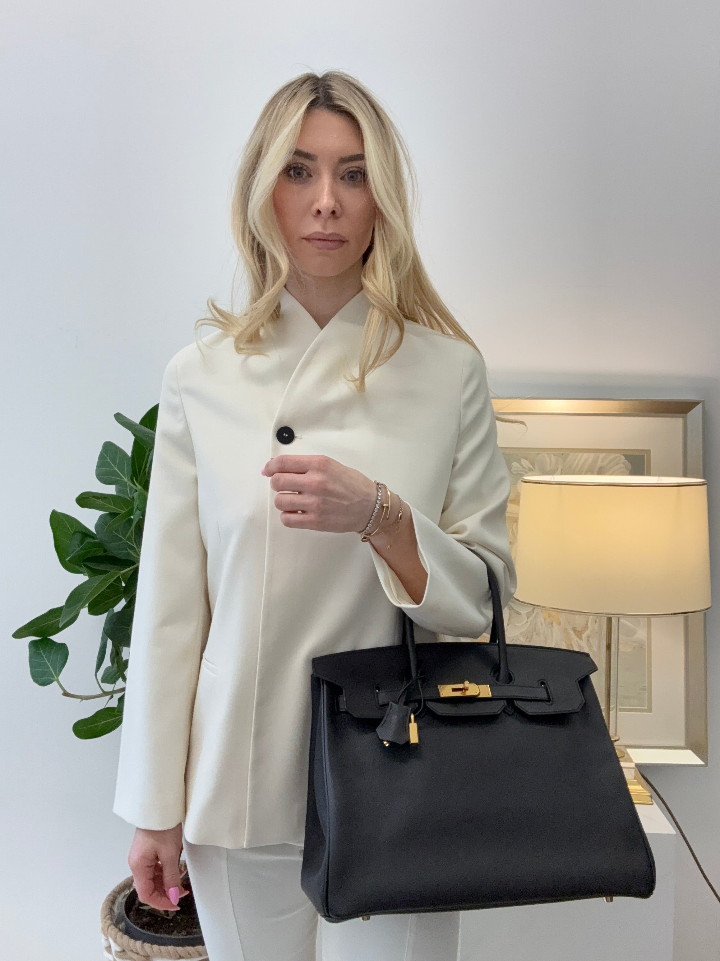 Hermes Black Birkin 35 Epsom Leather With Gold Hardware 2016