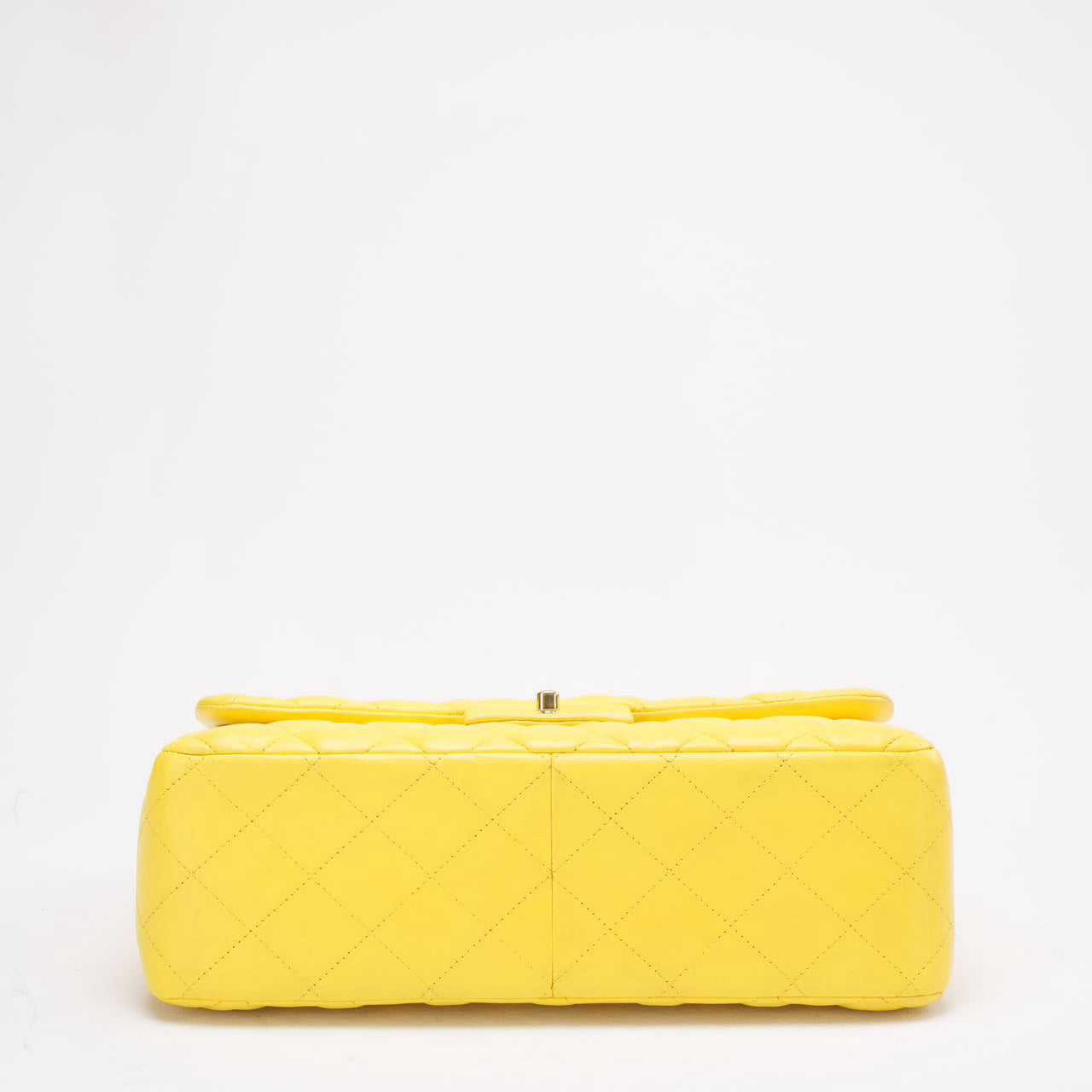 Chanel Classic Jumbo Double Flap Yellow Lambskin 2011