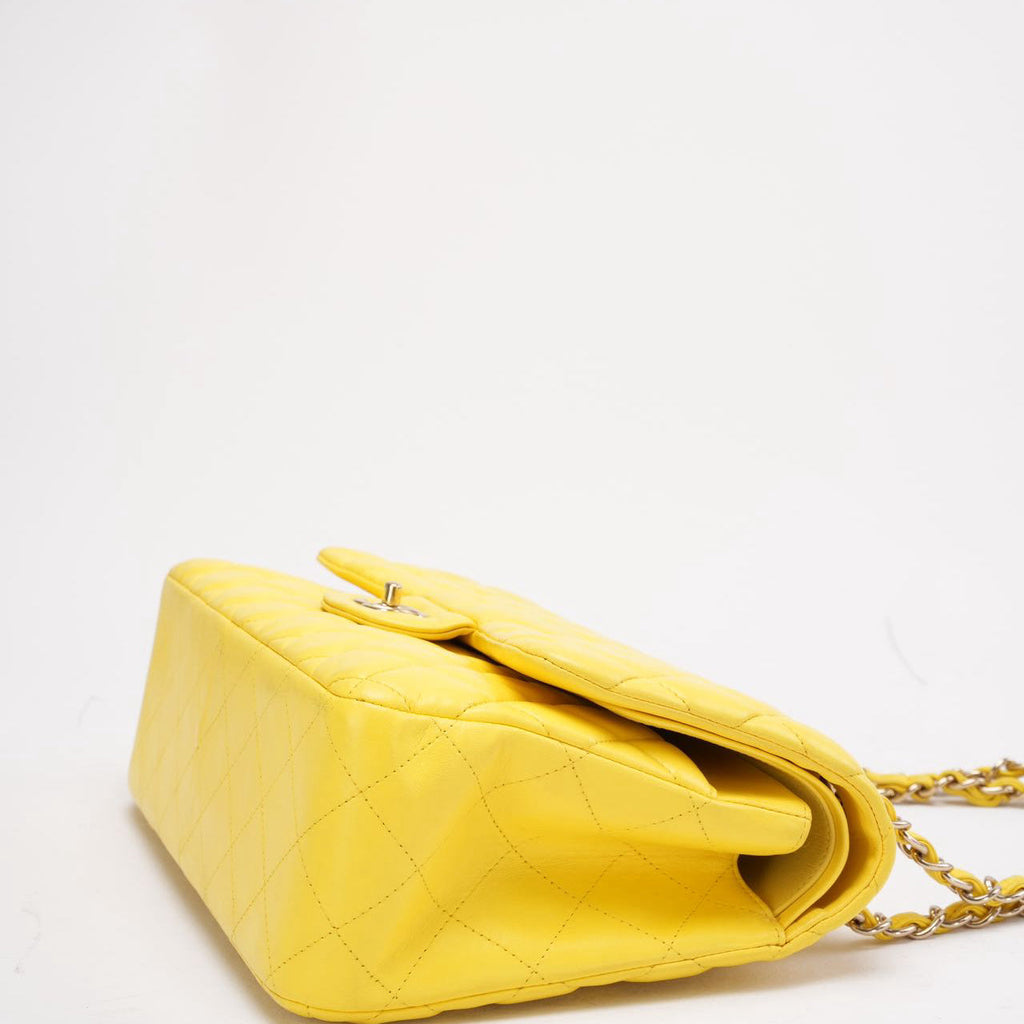 Chanel Classic Jumbo Double Flap Yellow Lambskin 2011