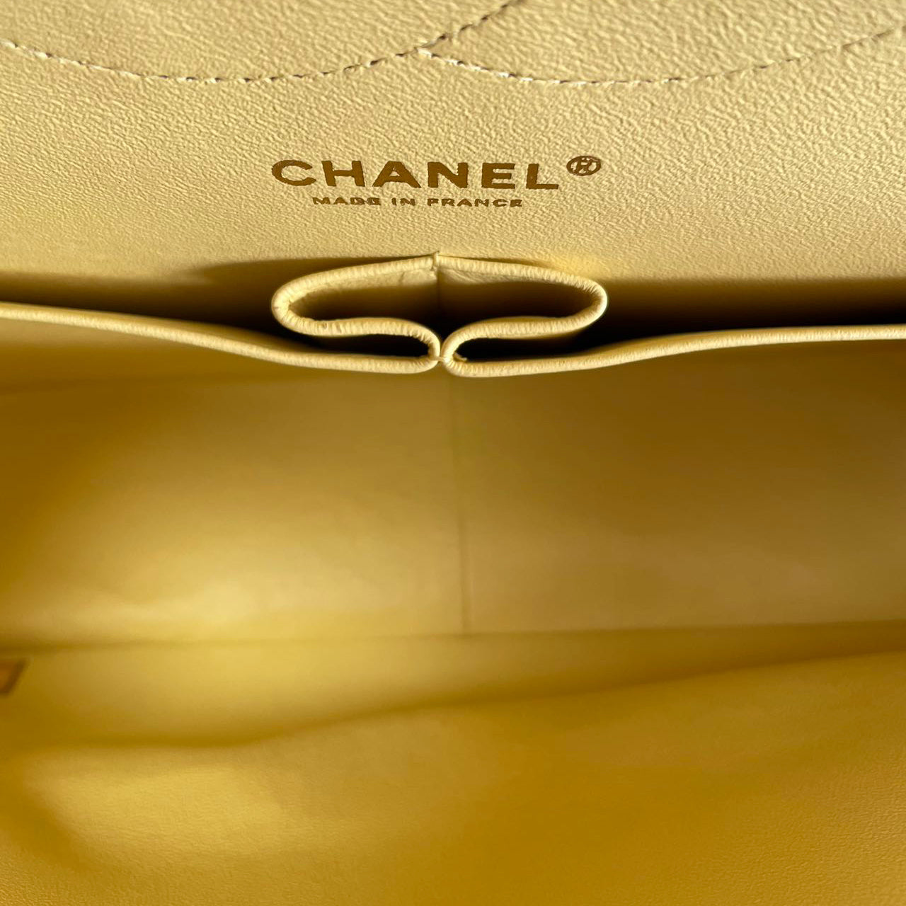 Chanel Classic Jumbo Double Flap Yellow Lambskin 2011