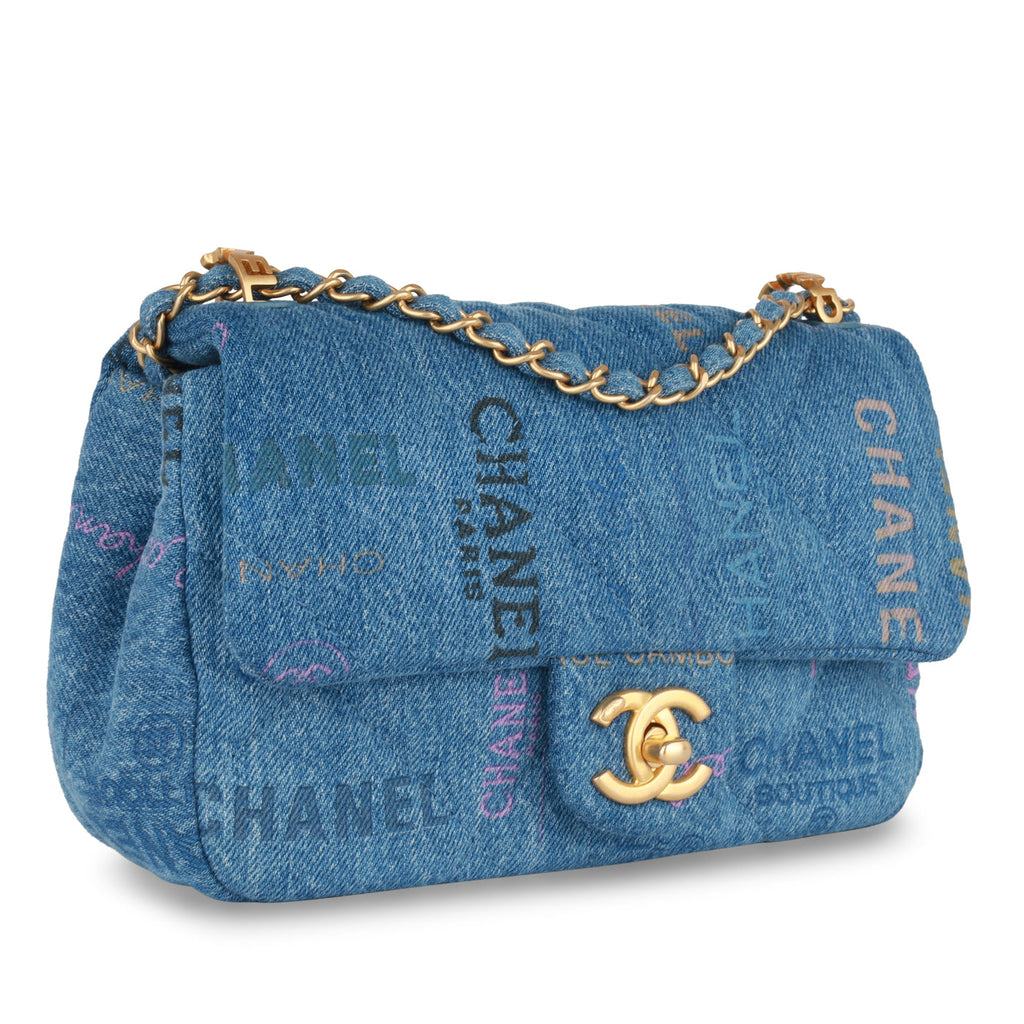 Chanel Small Flap Bag - Denim Logo