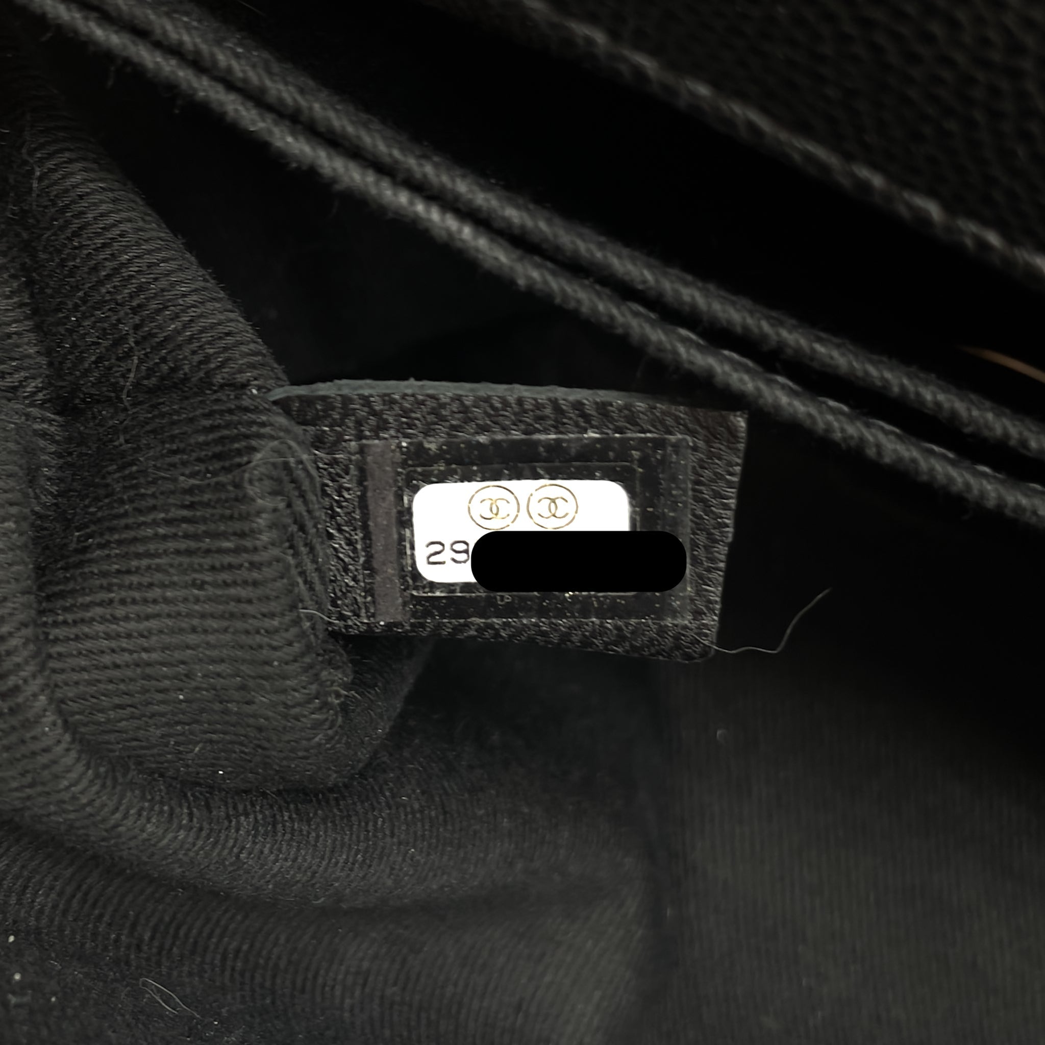 Chanel Small Coco Handle Chevron Caviar So Black with Black Hardware